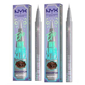 NYX Bridgerton Royal Epic Waterproof Metallic Eyeliner Glitzed in Silver 2 Pack